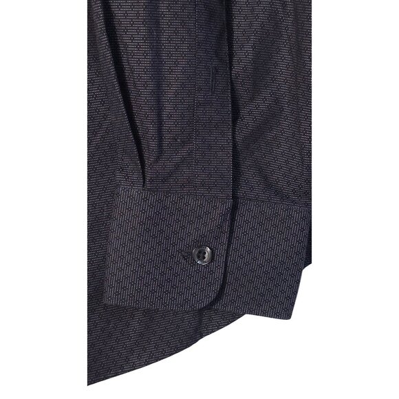 Perry Ellis Mens Non-Iron Black Patterned Dress Shirt XXL - Picture 5 of 6